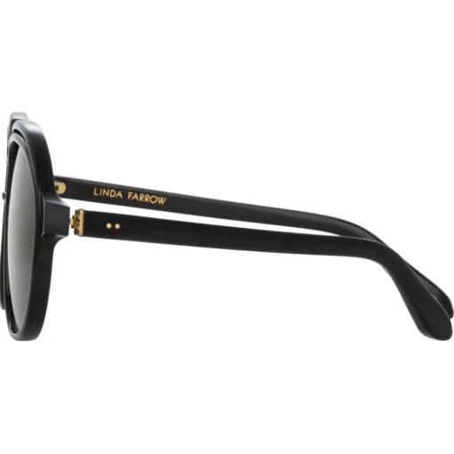 Linda Farrow Sunglasses-- Raphael Aviator Sunglasses in Black - LFL1294C1SUN - Eyewear - Avvenice