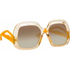 Linda Farrow Sunglasses-- Renata Oversized Sunglasses in Ash - LFL1126C4SUN - Eyewear - Avvenice