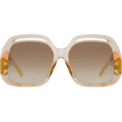 Linda Farrow Sunglasses-- Renata Oversized Sunglasses in Ash - LFL1126C4SUN - Eyewear - Avvenice