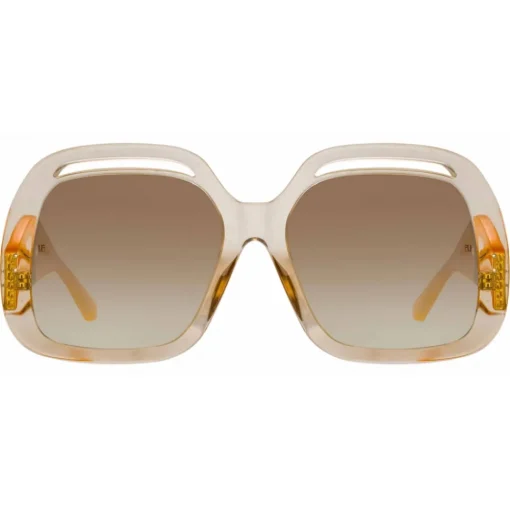 Linda Farrow Sunglasses-- Renata Oversized Sunglasses in Ash - LFL1126C4SUN - Eyewear - Avvenice