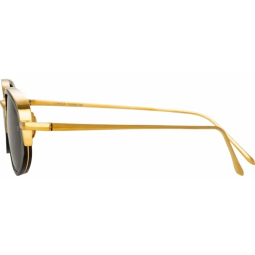 Linda Farrow Sunglasses-- Rosie Oval Sunglasses in Black - LFL1142C1SUN - Eyewear - Avvenice