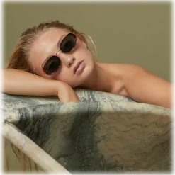 Linda Farrow Sunglasses-- Rosie Oval Sunglasses in Black - LFL1142C1SUN - Eyewear - Avvenice