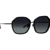 Linda Farrow Sunglasses-- Rowe Oversize Sunglasses in Matt Nickel - LFL1432C3SUN - Eyewear - Avvenice