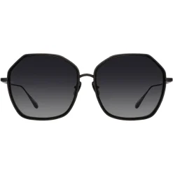 Linda Farrow Sunglasses-- Rowe Oversize Sunglasses in Matt Nickel - LFL1432C3SUN - Eyewear - Avvenice