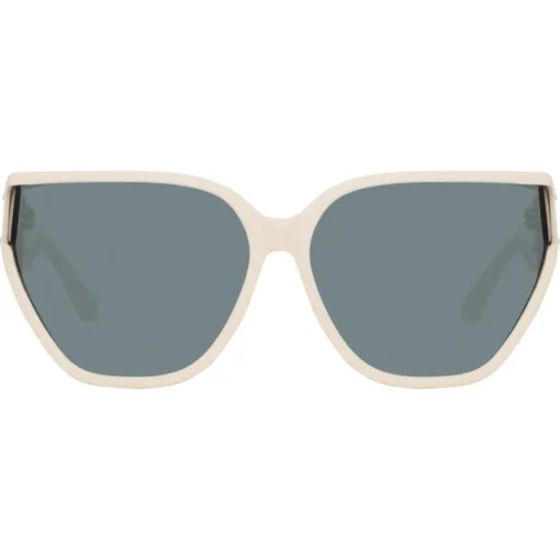 Linda Farrow Sunglasses-- Sabine Oversized Sunglasses in Cream - LFL1298C3SUN - Eyewear - Avvenice