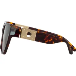 Linda Farrow Sunglasses-- Sabine Oversized Sunglasses in Tortoiseshell - LFL1298C2SUN - Eyewear - Avvenice