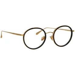 Linda Farrow Sunglasses-- Sato Oval Optical Frame in Yellow Gold - LFL1452C1OPT - Eyewear - Avvenice