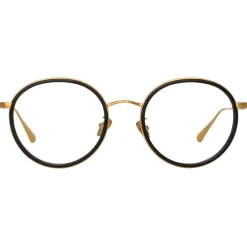 Linda Farrow Sunglasses-- Sato Oval Optical Frame in Yellow Gold - LFL1452C1OPT - Eyewear - Avvenice