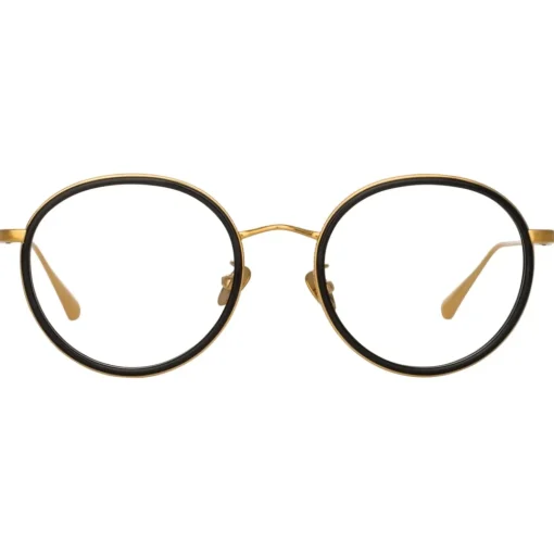 Linda Farrow Sunglasses-- Sato Oval Optical Frame in Yellow Gold - LFL1452C1OPT - Eyewear - Avvenice