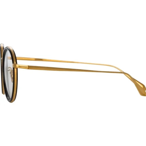 Linda Farrow Sunglasses-- Sato Oval Optical Frame in Yellow Gold - LFL1452C1OPT - Eyewear - Avvenice