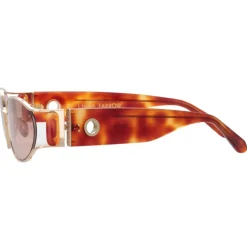 Linda Farrow Sunglasses-- Shelby Cat Eye Sunglasses in Light Gold Tortoiseshell - LFL1157C4SUN - Eyewear - Avvenice
