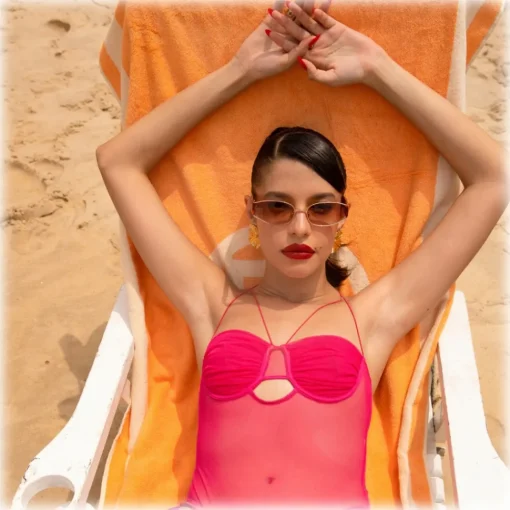 Linda Farrow Sunglasses-- Shelby Cat Eye Sunglasses in Light Gold Tortoiseshell - LFL1157C4SUN - Eyewear - Avvenice