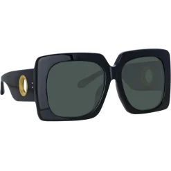 Linda Farrow Sunglasses-- Sierra Oversized Sunglasses in Black - LFL1346C1SUN - Eyewear - Avvenice