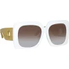 Linda Farrow Sunglasses-- Sierra Oversized Sunglasses in White - LFL1346C4SUN - Eyewear - Avvenice