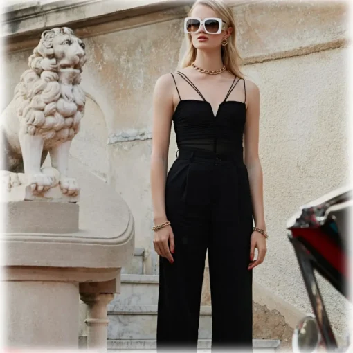 Linda Farrow Sunglasses-- Sierra Oversized Sunglasses in White - LFL1346C4SUN - Eyewear - Avvenice