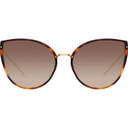 Linda Farrow Sunglasses-- Silvie Cat Eye Sunglasses in Tortoiseshell - LFL1244C2SUN - Eyewear - Avvenice