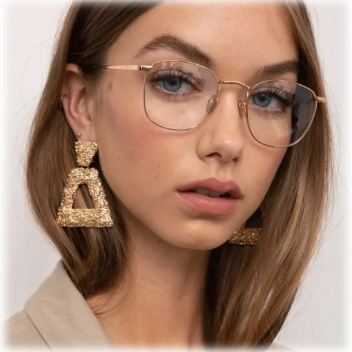Linda Farrow Sunglasses-- SImon Square Optical Glasses in Rose Gold - LFL479C8OPT - Eyewear - Avvenice