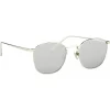 Linda Farrow Sunglasses-- Simon Square Sunglasses in White Gold - LFLC479C2SUN - Eyewear - Avvenice