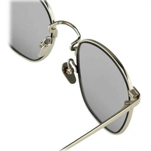Linda Farrow Sunglasses-- Simon Square Sunglasses in White Gold - LFLC479C2SUN - Eyewear - Avvenice