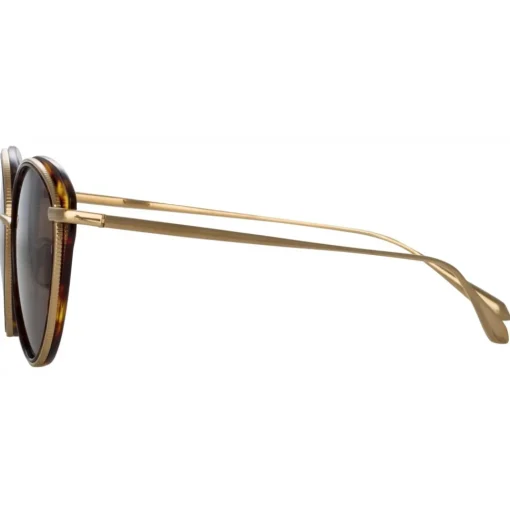 Linda Farrow Sunglasses-- Song Cat Eye Sunglasses in Light Gold and Tortoiseshell - LFL1445C2SUN - Eyewear - Avvenice