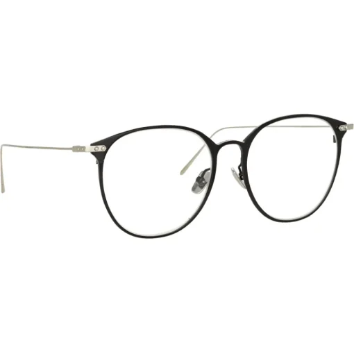 Linda Farrow Sunglasses-- Sophia A Oval Optical Glasses in Black White Gold - LF45AC2OPT - Eyewear - Avvenice