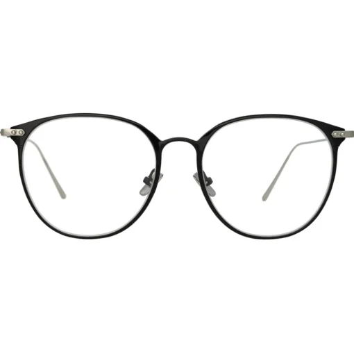 Linda Farrow Sunglasses-- Sophia A Oval Optical Glasses in Black White Gold - LF45AC2OPT - Eyewear - Avvenice