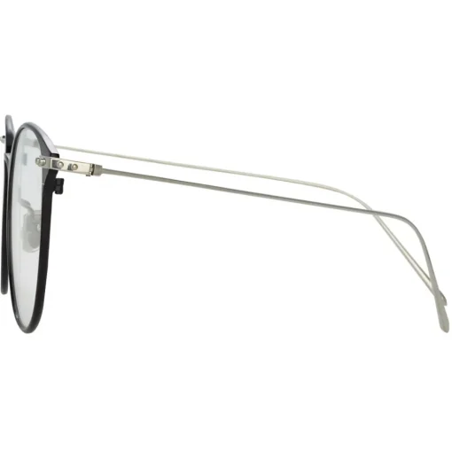 Linda Farrow Sunglasses-- Sophia A Oval Optical Glasses in Black White Gold - LF45AC2OPT - Eyewear - Avvenice