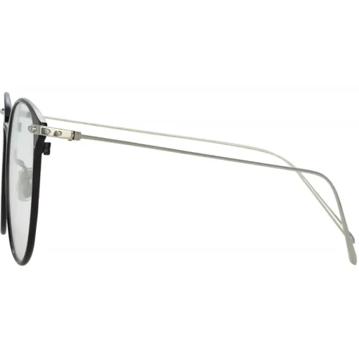 Linda Farrow Sunglasses-- Sophia Oval Optical Glasses in Black White Gold - LF45C2OPT - Eyewear - Avvenice