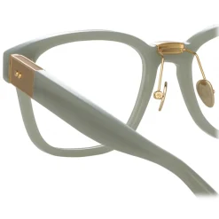 Linda Farrow Sunglasses-- Steffen A Optical D-Frame in Steel - LFL1402AC3OPT - Eyewear - Avvenice