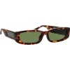 Linda Farrow Sunglasses-- Talita Rectangular Sunglasses in Tortoiseshell - LFL1419C2SUN - Eyewear - Avvenice