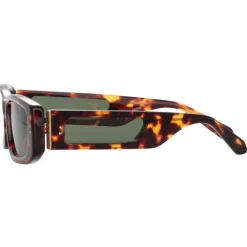 Linda Farrow Sunglasses-- Talita Rectangular Sunglasses in Tortoiseshell - LFL1419C2SUN - Eyewear - Avvenice