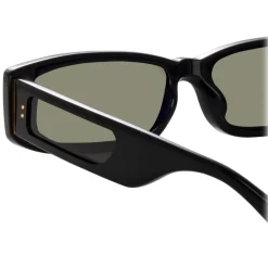 Linda Farrow Sunglasses-- Talita Rectangular Sunglasses in Black - LFL1419C1SUN - Eyewear - Avvenice