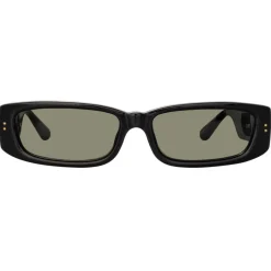 Linda Farrow Sunglasses-- Talita Rectangular Sunglasses in Black - LFL1419C1SUN - Eyewear - Avvenice