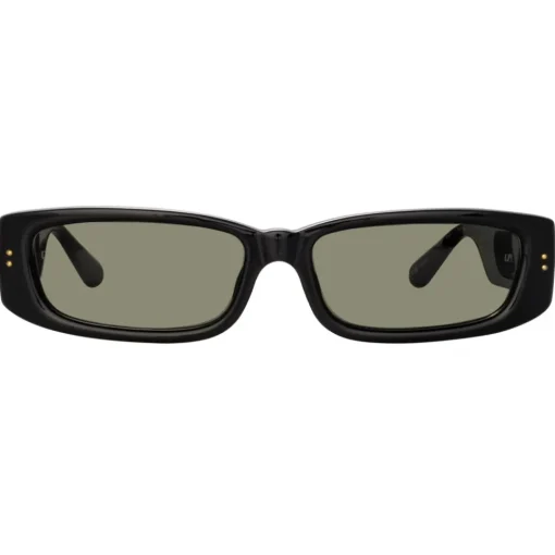 Linda Farrow Sunglasses-- Talita Rectangular Sunglasses in Black - LFL1419C1SUN - Eyewear - Avvenice