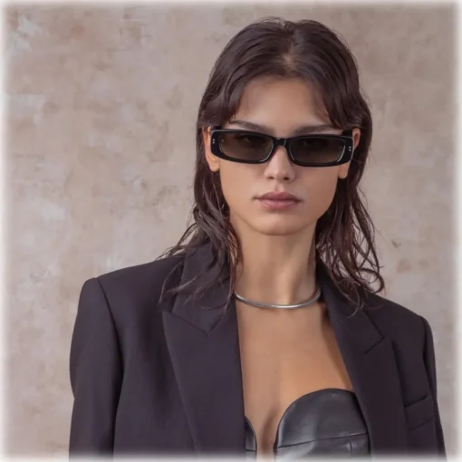 Linda Farrow Sunglasses-- Talita Rectangular Sunglasses in Black - LFL1419C1SUN - Eyewear - Avvenice