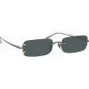 Linda Farrow Sunglasses-- Taylor Rectangular Sunglasses in Nickel - LFL1131C4SUN - Eyewear - Avvenice