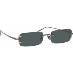 Linda Farrow Sunglasses-- Taylor Rectangular Sunglasses in Nickel - LFL1131C4SUN - Eyewear - Avvenice
