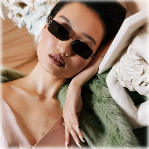 Linda Farrow Sunglasses-- Taylor Rectangular Sunglasses in Nickel - LFL1131C4SUN - Eyewear - Avvenice