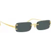Linda Farrow Sunglasses-- Taylor Rectangular Sunglasses in Yellow Gold Grey - LFL1131C1SUN - Eyewear - Avvenice