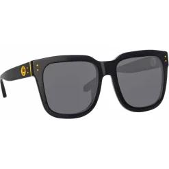 Linda Farrow Sunglasses-- The Freya Square Sunglasses in Black - LFL1175C1SUN - Eyewear - Avvenice
