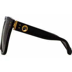 Linda Farrow Sunglasses-- The Freya Square Sunglasses in Black - LFL1175C1SUN - Eyewear - Avvenice