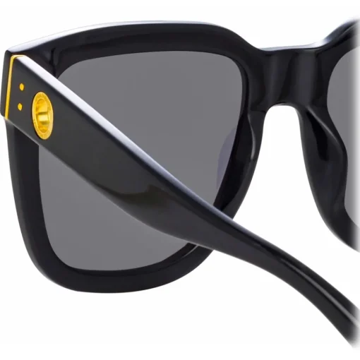 Linda Farrow Sunglasses-- The Freya Square Sunglasses in Black - LFL1175C1SUN - Eyewear - Avvenice