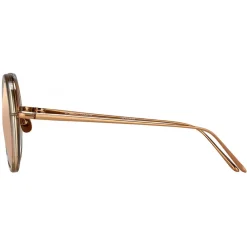 Linda Farrow Sunglasses-- Tracy Round Sunglasses in Ash - LFL239C44SUN - Eyewear - Avvenice