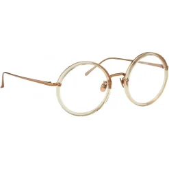 Linda Farrow Sunglasses-- Tracy Round Optical Glasses in Ash - LFL239C40OPT - Eyewear - Avvenice