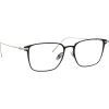 Linda Farrow Sunglasses-- Willis A Rectangular Optical Glasses in Black White Gold - LF46AC2OPT - Eyewear - Avvenice