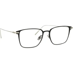 Linda Farrow Sunglasses-- Willis A Rectangular Optical Glasses in Black White Gold - LF46AC2OPT - Eyewear - Avvenice