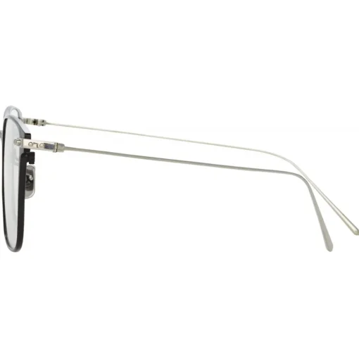 Linda Farrow Sunglasses-- Willis A Rectangular Optical Glasses in Black White Gold - LF46AC2OPT - Eyewear - Avvenice