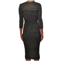 Liu Jo Dresses-- Knit Dress with Stud Detail - Grey - Dress - Made in Italy - Luxury Exclusive Collection - Avvenice