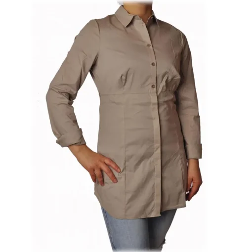 Liu Jo Shirts-- Long Model Shirt - Turtledove - Shirts - Made in Italy - Luxury Exclusive Collection - Avvenice
