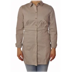 Liu Jo Shirts-- Long Model Shirt - Turtledove - Shirts - Made in Italy - Luxury Exclusive Collection - Avvenice